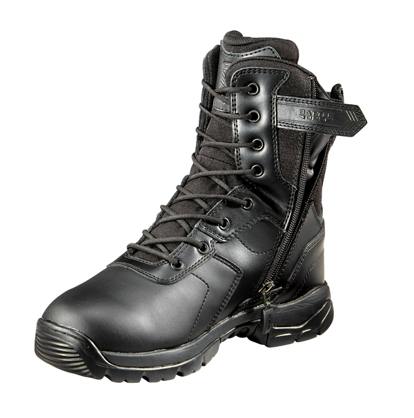 Battle OPS 8-inch Waterproof Tactical Boot - Side Zip Non Safety Toe