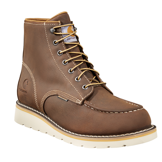 6" Waterproof Moc Steel Toe Wedge Work Boot