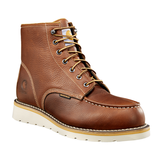 6" Waterproof Moc Steel Toe Wedge Work Boot