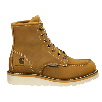 Women's 6" Waterproof Moc Steel Toe Wedge Work Boot