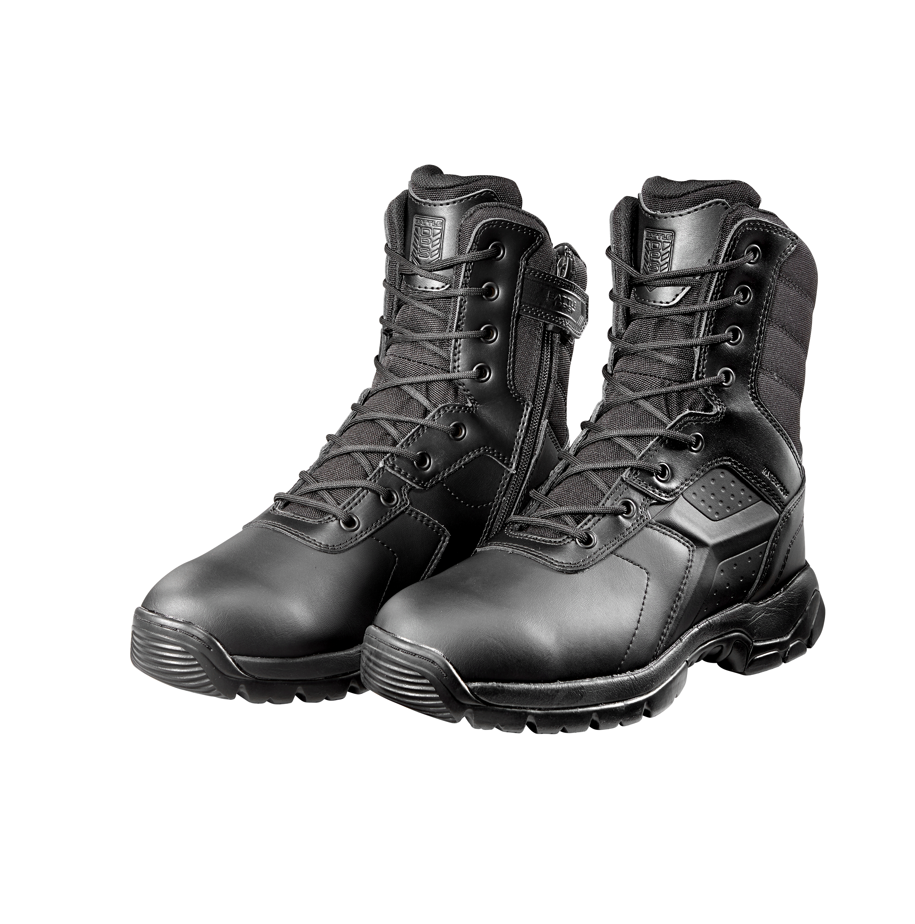Side zip online steel toe boots